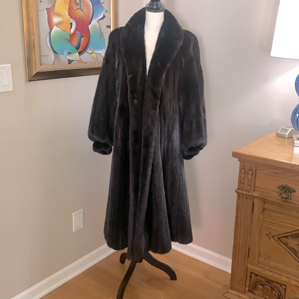 Natural blackglama full length coat